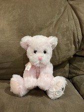 Russ Shining Stars Pink Bear Plush Stuffed Animal 2006 Silver Star Paw Toy
