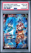 Dragon Ball Super:  Son Goku & Vegeta, Apex of Power Universal Onslaught PSA 8