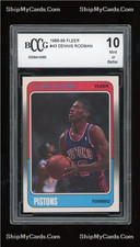 1988 Fleer Dennis Rodman Rookie BCCG 10 Gem Mint Pistons