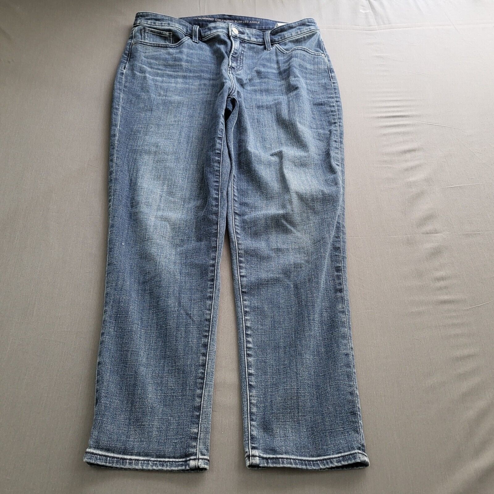 Chicos So Slimming Girlfriend Slim Ankle Jeans Blue Medium Wash Size 1.5R 10R
