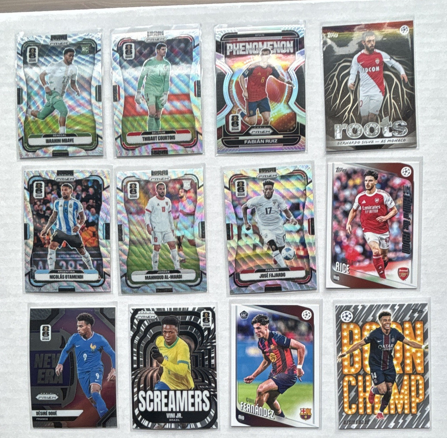 Panini Prizm FIFA World Cup 2026 Soccer Card Lot 12 + Topps UCL Rookie