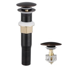 KES Bathroom Sink Drain with Strainer Basket no overflow, Oil Rubbed Bronze