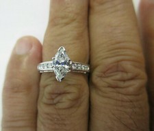 1.50 Carat 14K Gold Diamond Engagement Ring Center 1.00 Carat F-SI2 Value 14K 