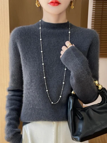 Women Knitted Sweaters Fashion V-Neck Top Sweater Autumn Warm Pullover Soft - Imagen 26 de 46