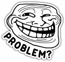 Internet Troll Face Trollface Trolling Car Bumper Vinyl Sticker Decal 5X4