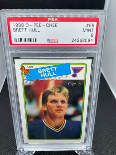 1988 O-Pee-Chee Brett Hull (HOF) Rookie Card #66 PSA - 9 MINT!!