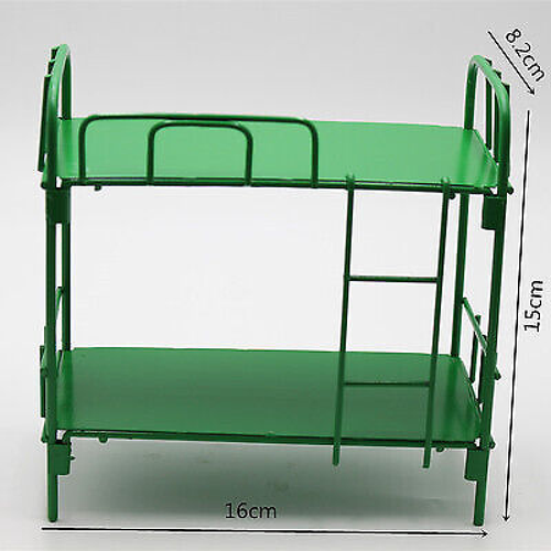 1/12 Soldier Scene Bunk Bed for 6 Inch Model Collection Gift Model - Picture 7 of 11