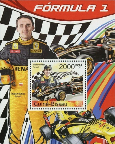 Formula 1 Stamp F1 Nitaly Petrov Renault Robert Kubica S/S MNH #5423 / Bl.931 - Picture 6 of 12