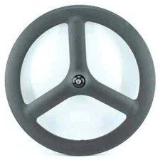 700C Fixed Gear Track Road Bike Matt 3K Full Carbon Wheel Tri-spokes Tubular Rim