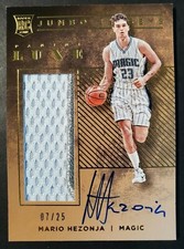 Mario Hezonja 2015-16 Luxe Rookie RC On Card Auto Jersey Patch SSP #7/25 Magic!!