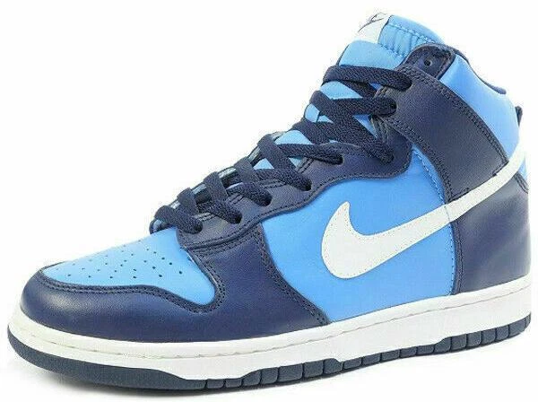 Nike Dunk High Sneakers Men Size 13 Brave Blue Reflective Silver Suede Lace Up Nike Dunk High Brave Blue Reflective Silver for Sale  main image 3