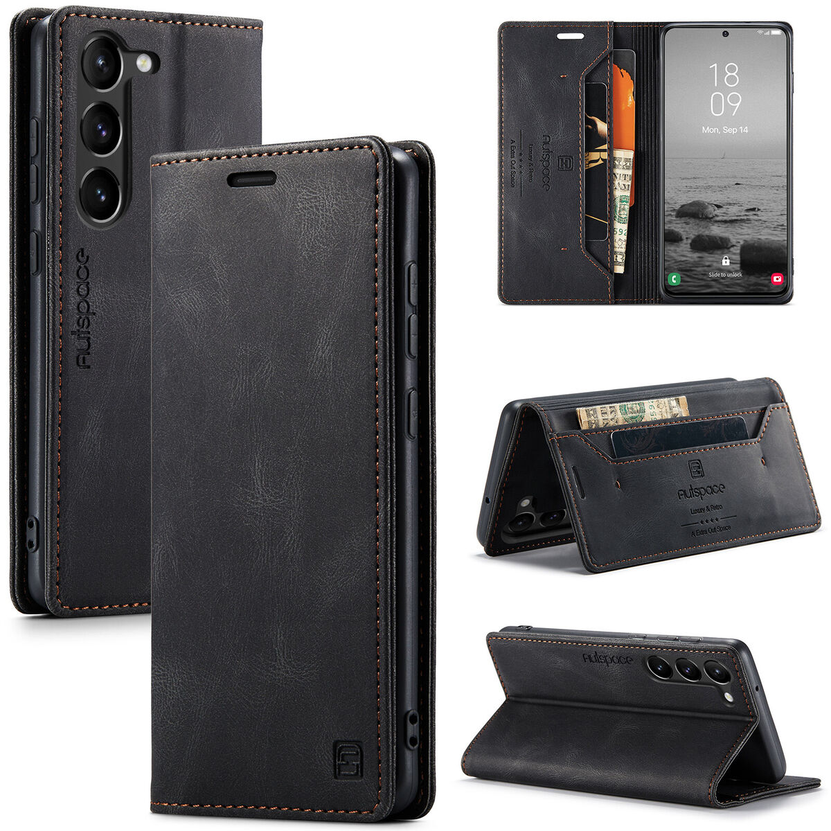  Case for Samsung Note 10 Plus Phone, Leather Wallet