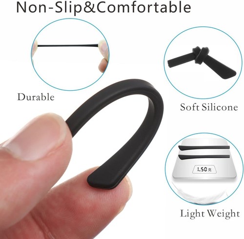 5 paia di punte terminali per occhiali in silicone leggero - installazione facile e antiscivolo - Foto 4 di 8