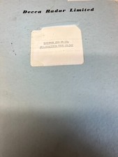 DECCA RADAR 60MHZ PRE-AMPLIFIER TYPE 60-30P  MANUAL