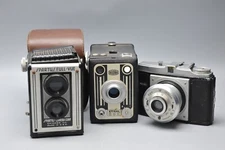 *AS IS* (Lot of 3) Dacora 6x6 Camera, Bilora Stalh Box, and Spartus Full-Vue TLR
