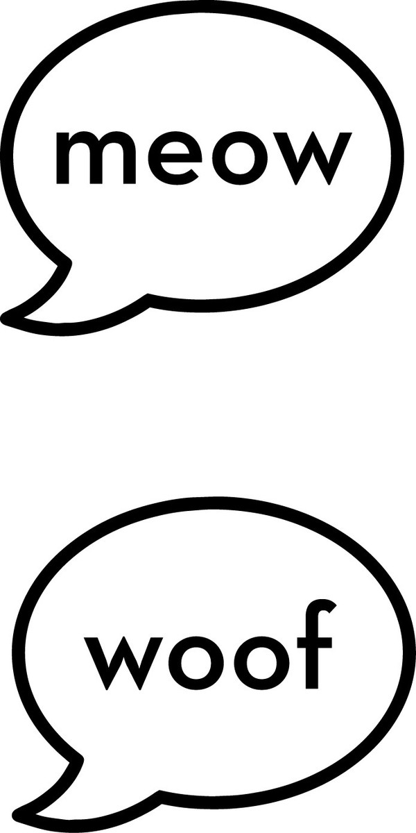 inch Speech Bubble Meow Woof Decal Window Sticker Car Pet Lover Dog Cat  Pets