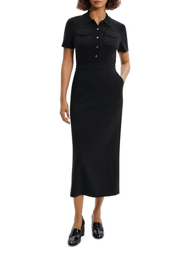 Theory Military Polo Sukienka Midi Rozmiar: 6 595 $ Nowa z metką