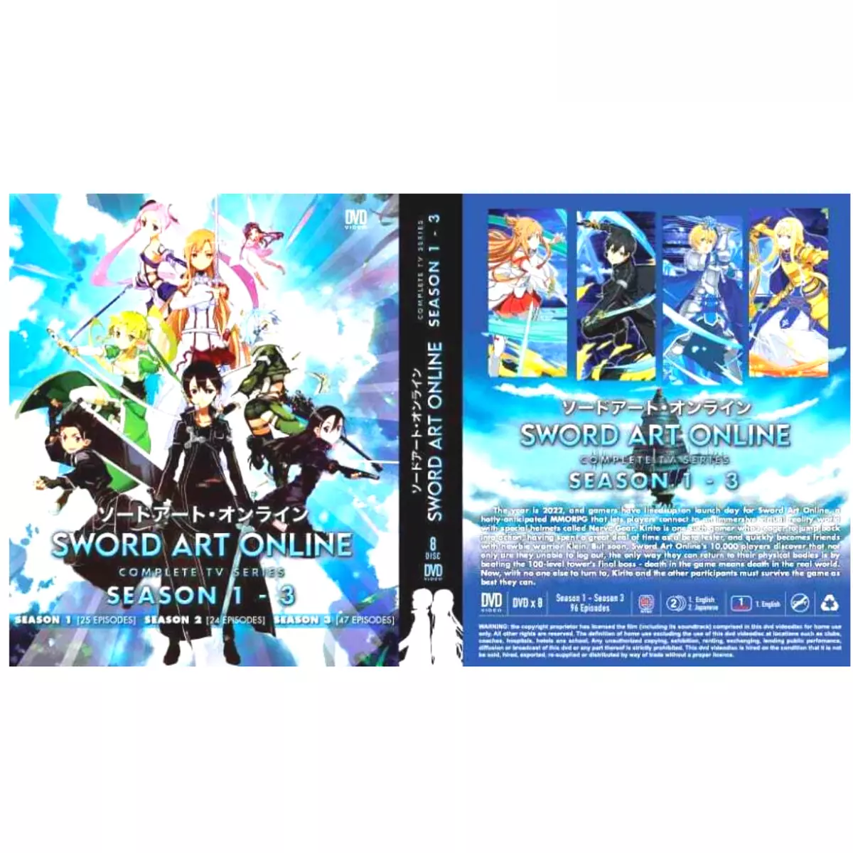  Sword Art Online Season 1 BLURAY Boxed Set (Eps #1-25) : Movies  & TV