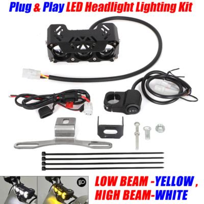 For Yamaha Honda Dirt Bike Led Headlight Light Bar Lighting Kit Driving Lamp US