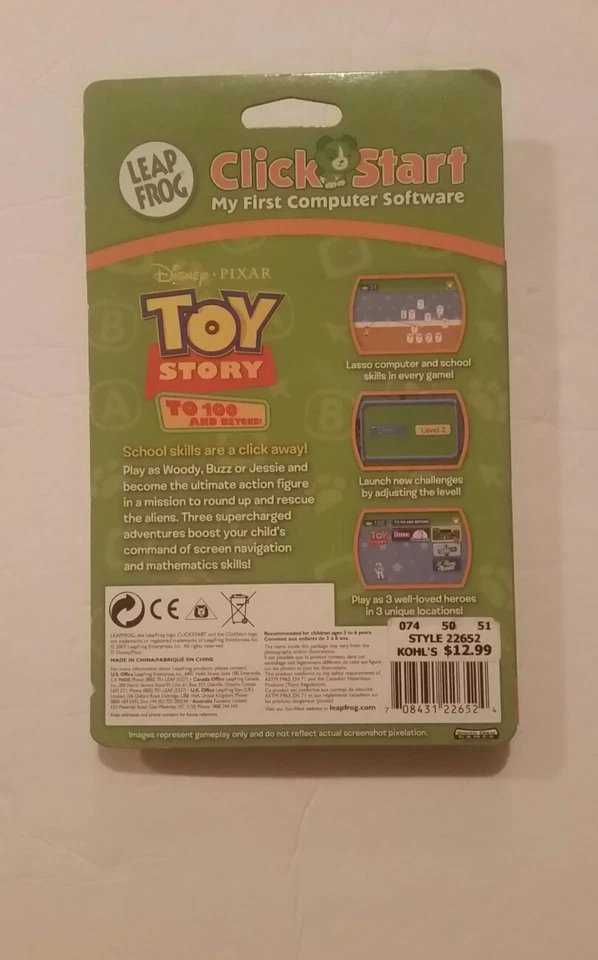 Toy Story My First Computer Disney Pixar To 100 & Beyond LeapFrog ClickStart NEW - Image 3 of 4