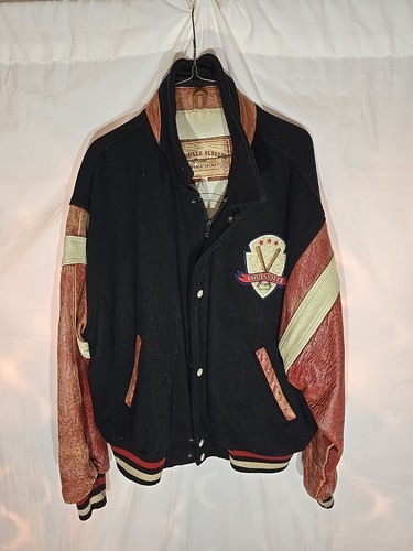 Vintage Louisville Slugger Wool and Leather Varsity Jacket Size Large - Picture 9 of 12