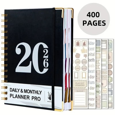 Planer Kalender Tagebuch Notizbuch Schulbedarf Wochen Monat 2026
