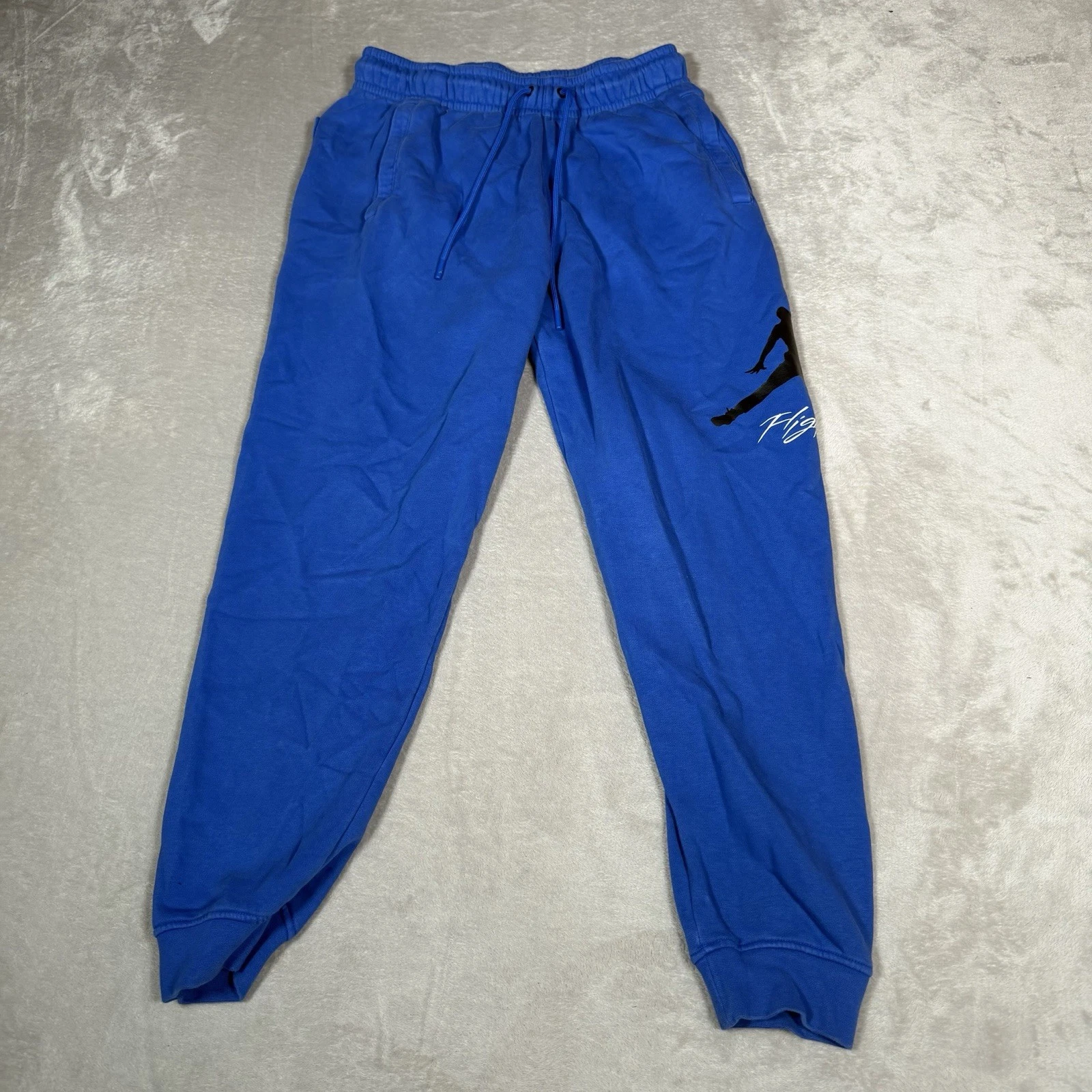 Jordan Sweatpants Mens Medium Blue Joggers Cuffed Athletic Fleece Pants