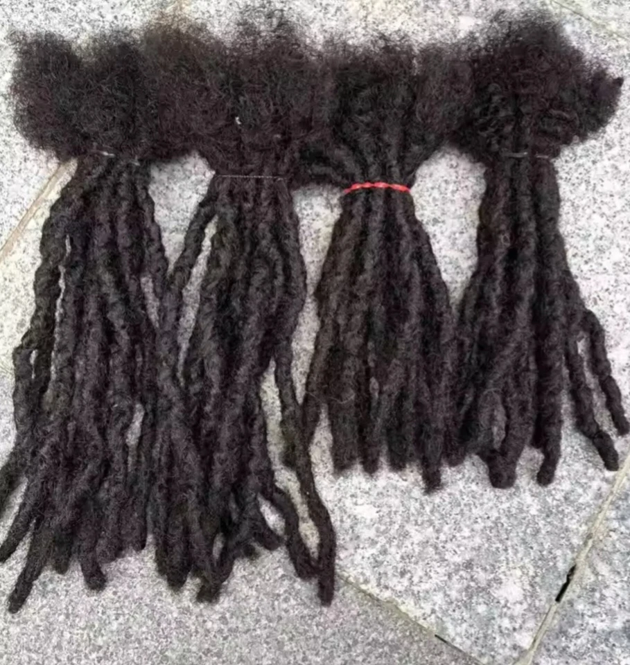 Extensiones Dreadlock Cabello Humano 0.4 0.6 0.8cm Grosor Extensiones Loc Completas Hechas a Mano Foto 2 de 4