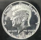 1969-S Kennedy Half Dollar Direct From Proof Set- 40% Silver!