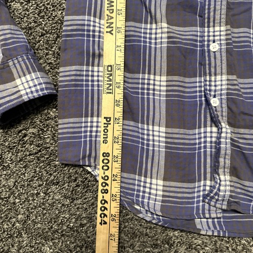 American Eagle Mens Shirt Extra Small Gray Plaid Button Down Casual - Picture 4 of 5