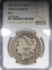 1879-CC Capped Die Morgan Dollar NGC G6 Circulated VAM-3