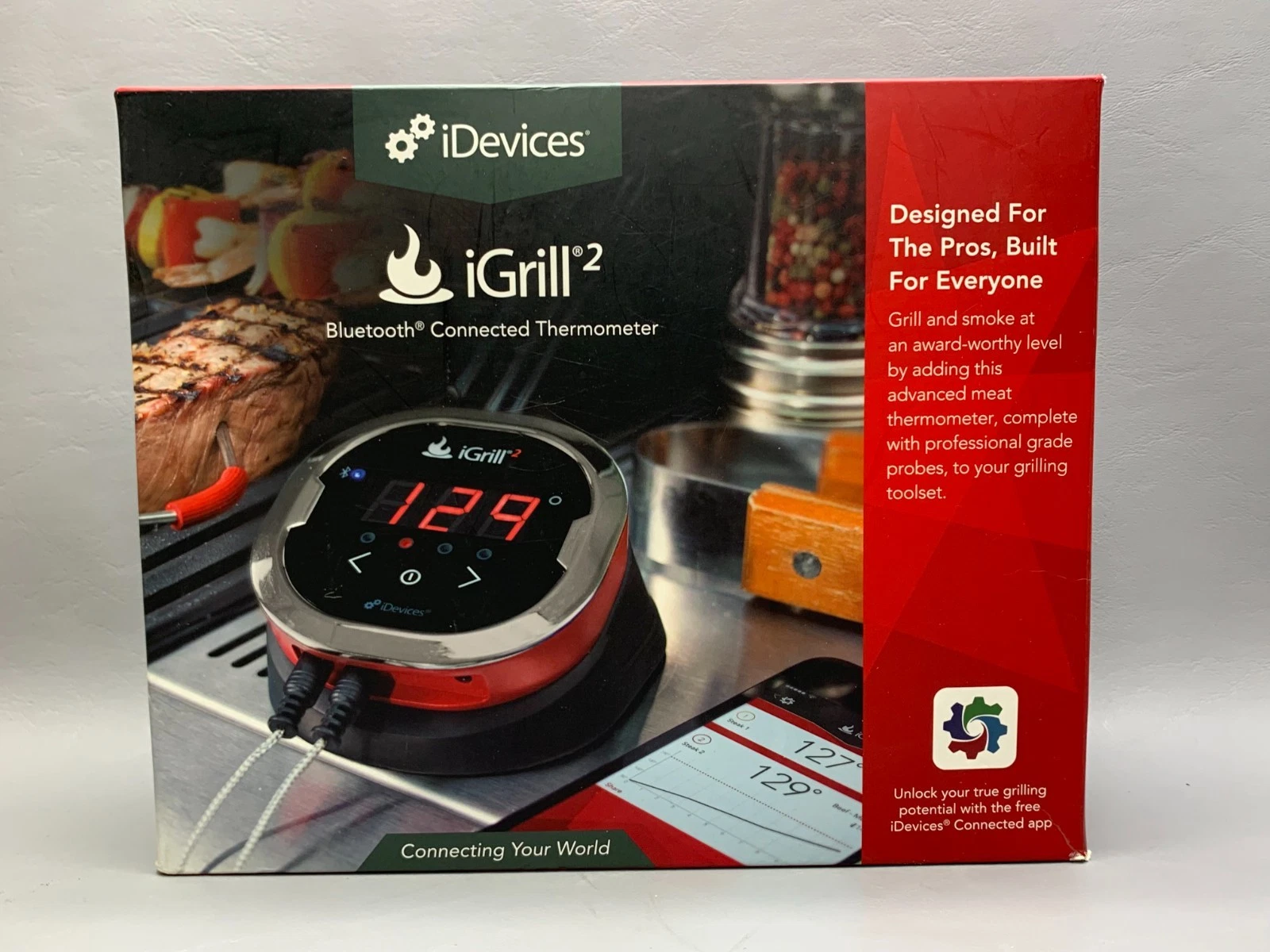 IDEVICES I GRILL2 BLUETOOTH CONNECTED THERMOMETER- USED