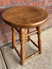Vtg Tell City Chair Company Maple Cognac Color Kitchen Barstool Stool 20”8005 #2