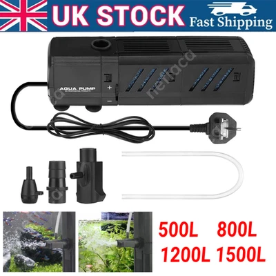 4 In1 Aquarium Fish Tank Filter Water Pump Internal Purifier Filter Oxygen Power