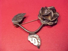 Vintage 925 Sterling Silver Mexico Flower Brooch Pin TL-67 Los Castillo Taxco
