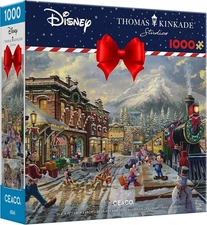 Ceaco - Thomas Kinkade - Disney - Holiday - Candy Cane Express - 1000 Piece Jigs