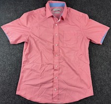 Nick Graham Everywhere Modern Fit Stretch Shirt S Pink Geometric Performance