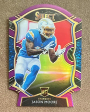 2020 Panini Select Concourse Jason Moore #78 Purple Prizm Die-Cut (RC) Chargers