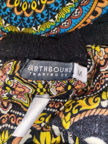 Size Medium Earthbound Trading co Harem Pants Multicolor Geometric Stretch Waist - Picture 17 of 19