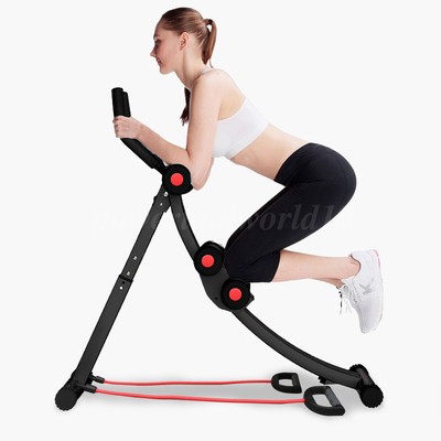 Foldable Ab Machine Abdominal Trainer Fitness Ab Workout Equipment LCD Monitor