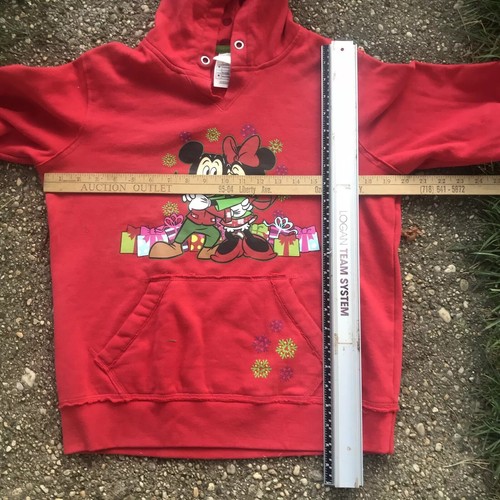 Sudadera con capucha roja de Navidad de Mickey Minnie de la tienda Disney presenta copos de nieve - Imagen 6 de 7