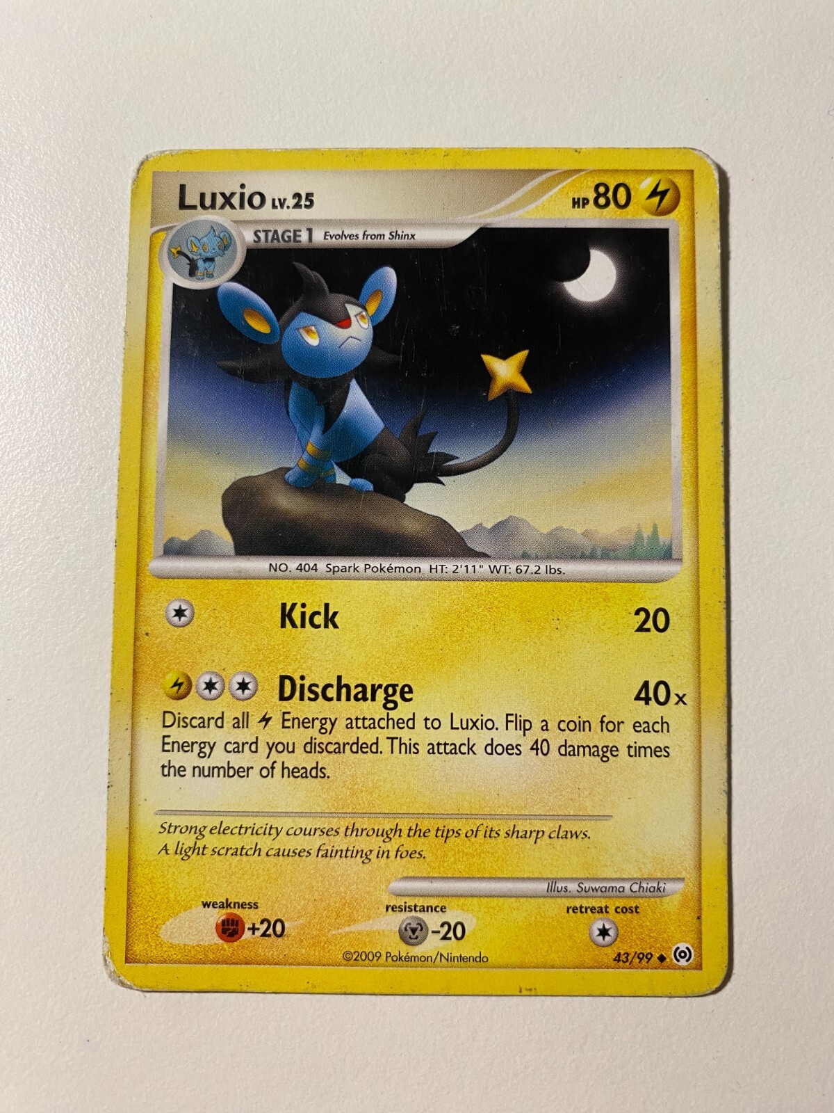 Luxio 43/99 Platinum Arceus Pokemon Card TCG non holo