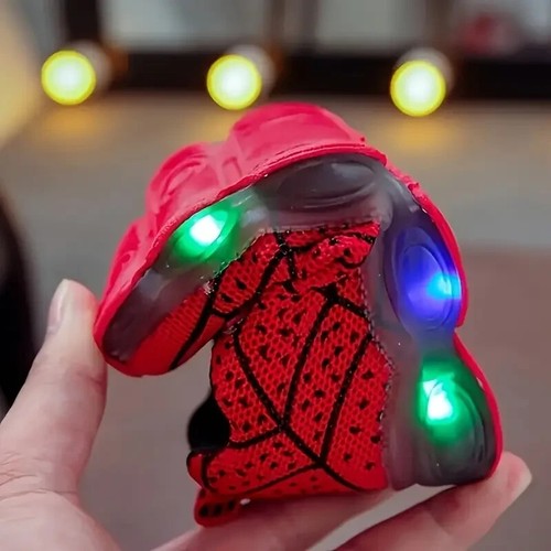 Cool Spider Net Low Top Sneakers with LED Light for Boys Kids Size 8 Toddler - Picture 6 of 8