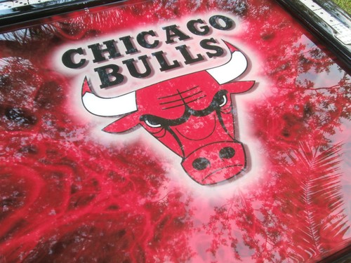 Chicago Bulls Flaming Domino Table by Domino Tables by Art - Picture 2 of 10