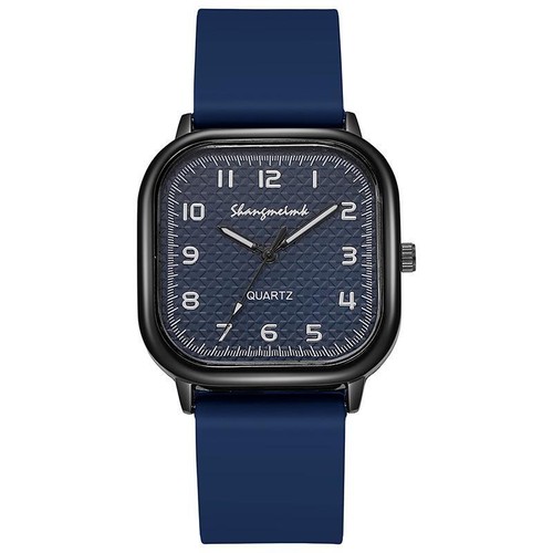 Square Alloy Case Silicone Strap Watch Hot R7 - Picture 20 of 22