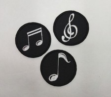 Music Lover Patch Iron/Sew on USA Seller Music Notes Music Symbols   