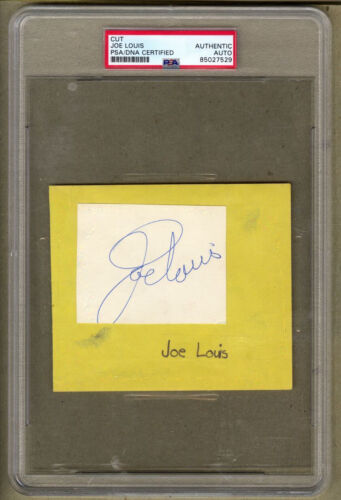 Joe Louis AUTO Signature Album page Display Boxing Heavyweight Champ HOF PSA/DNA