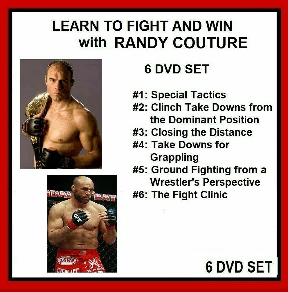 Learn to Fight & Win w/ Randy Couture 6 DVDS MMA BBJ UFC wrestling