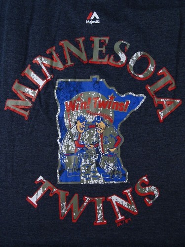 Maglietta Minnesota Twins MLB Majestic Uomo Grande e Alta con Grafica - Foto 2 di 5
