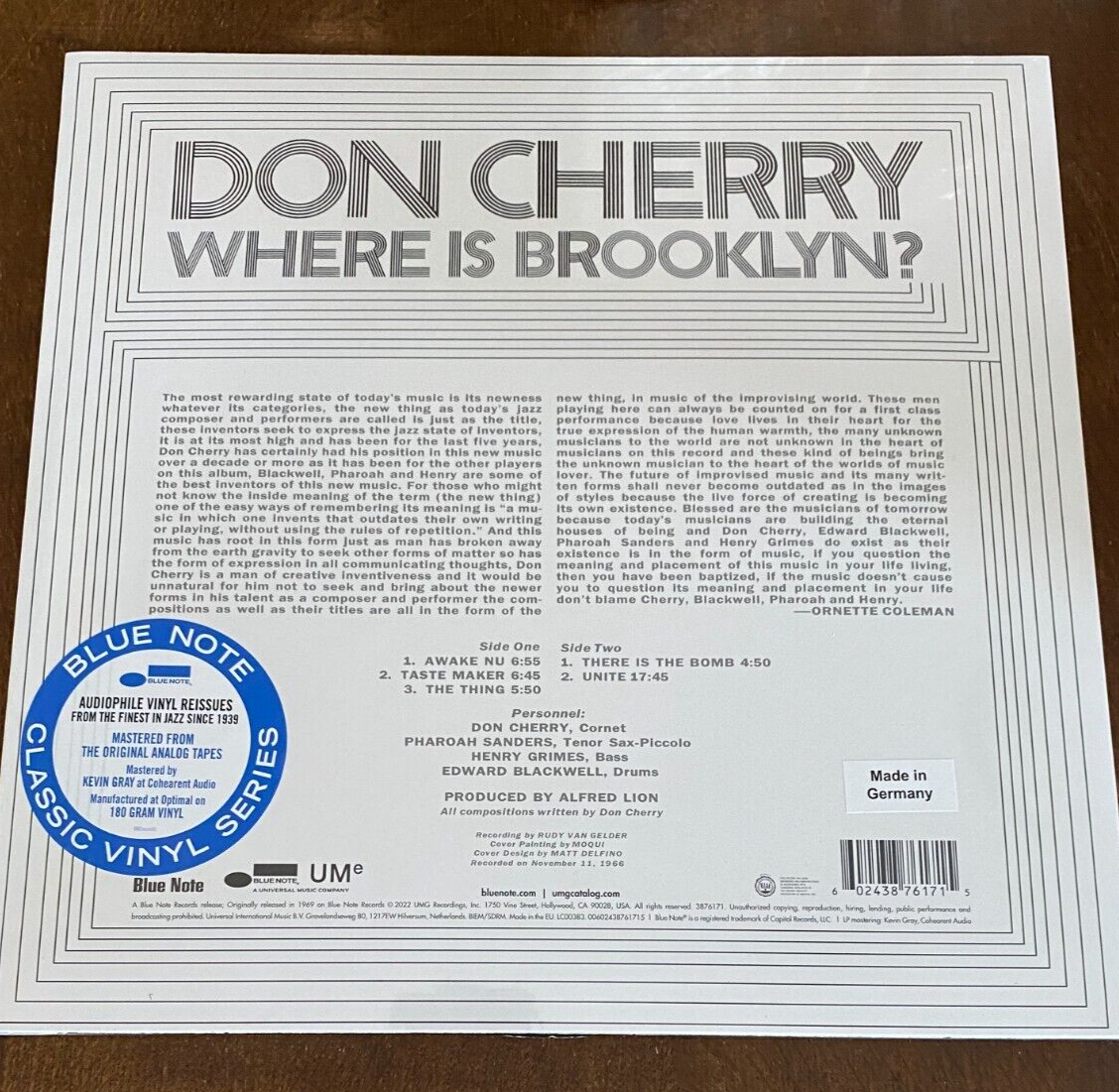米LP Don Cherry Where Is Brooklyn BST84311 BLUE NOTE /00260 DON CHERRY - Don Cherry - Where Is Brooklyn? (UHQ CD) - Blue